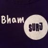 Bham SURJ logo - white text on black background
